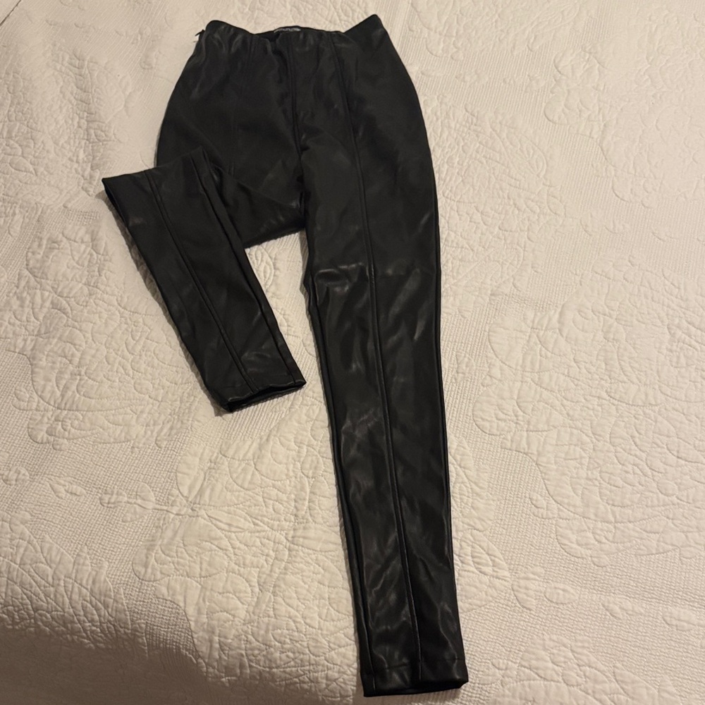 Black Faux Leather Leggings